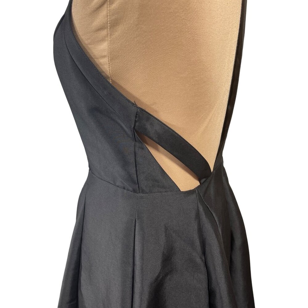 New D0+BE Halter Mini Dress Open Back Black M Medium Cocktail Party - Picture 3 of 9